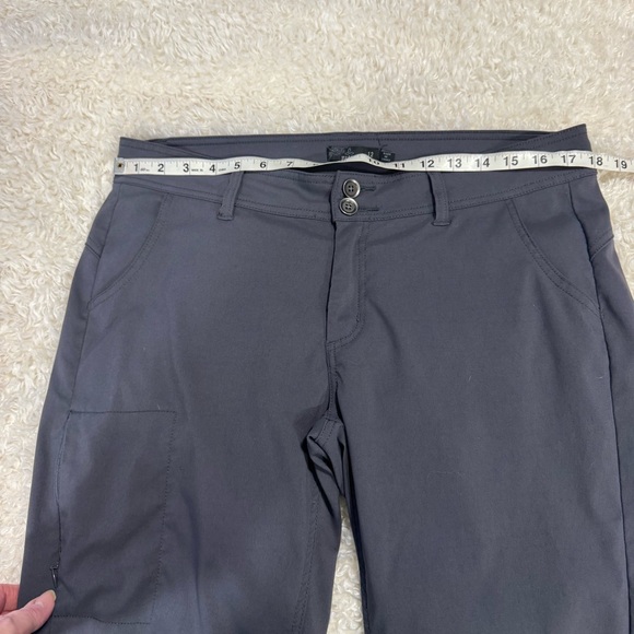 prAna Halle Pant Gray Stretch Zion Nylon Roll Up Hiking Trouser Size 12 - Picture 5 of 13